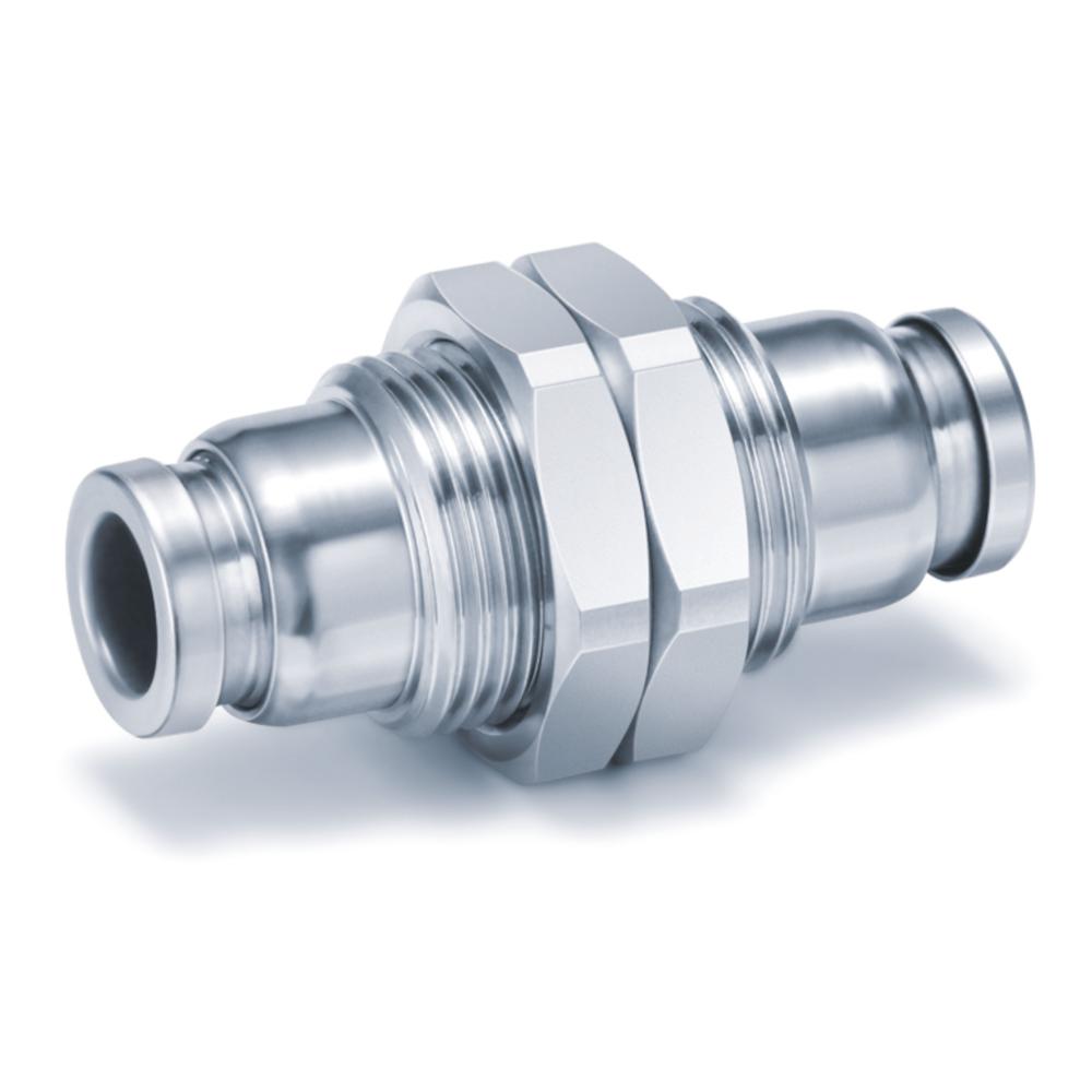 Schott-Doppel-Steckverbindung KQG2E - Edelstahl - Schlauch-Außen-Ø 3,2 bis 16 mm - AG M10 x 1 bis M27 x 1 - Preis per Stück