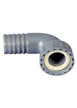 Hose elbow - 90 ° - with union nut - with internal thread and reducing nozzle - PP - various designs