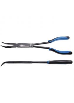 Double-joint pliers - 350 mm - with angled tip - for inaccessible places
