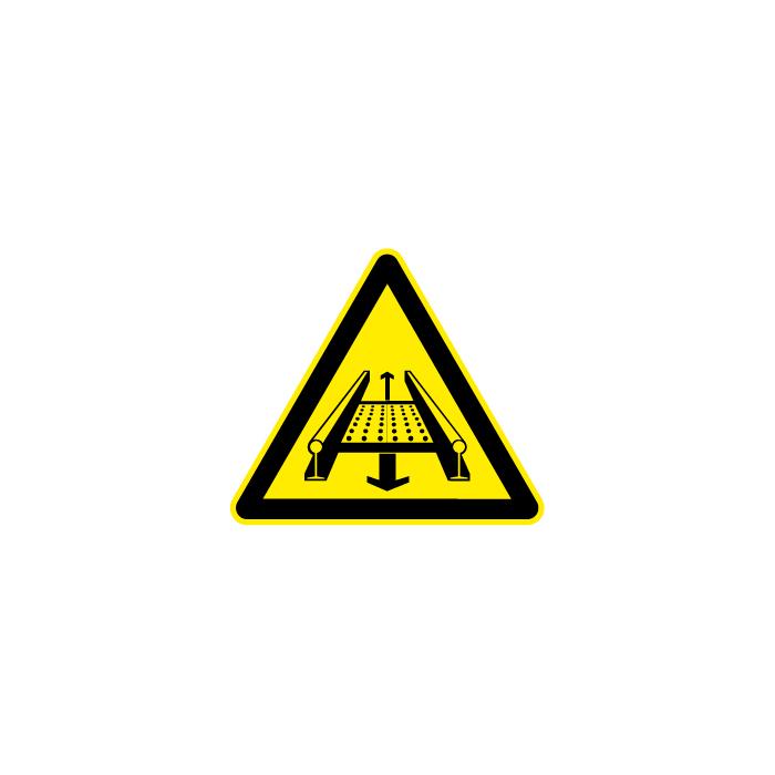 Segnale di avvertimento "Pericolo da mezzi di trasporto su binario" - lunghezza lati 5-40 cm