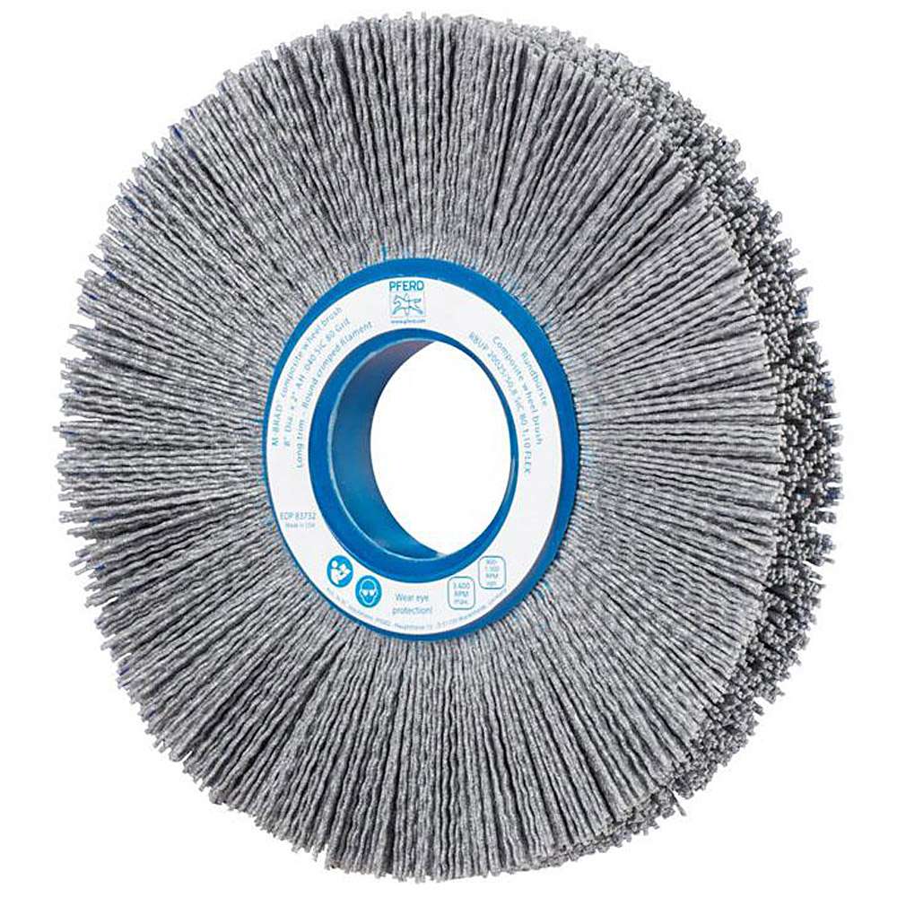 Round brush - PFERD - with plastic body - Ø 200 to 350 mm - with silicon carbide