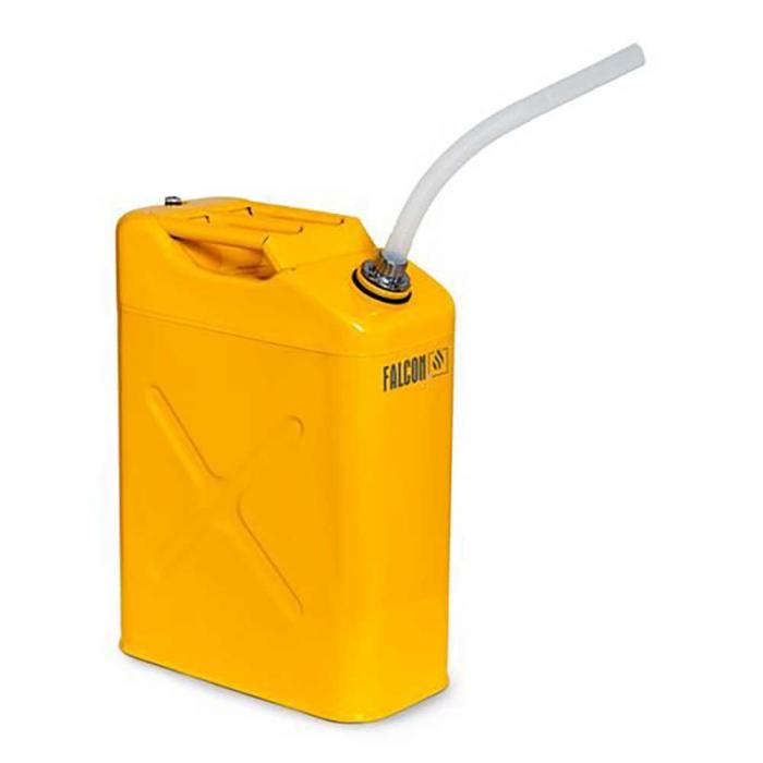 FALCON safety canister - painted steel - with screw cap and outlet pipe