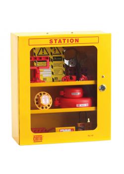 Lock-Out Station - 2 adjustable shelves - 405 x 355 x 156 mm