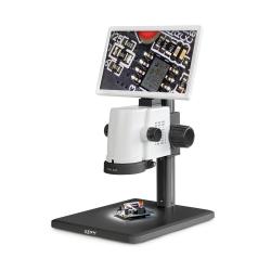 Video microscope - OIV 345 - 5 MP camera - 12" LCD display - reflected light - zoom range 0.7 to 4.5 x