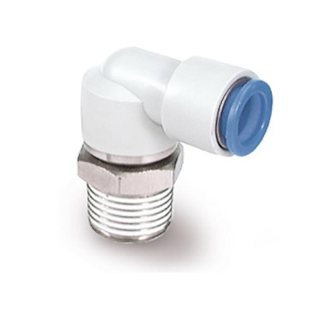 Screw-in angle KSL - rotatable - brass/PBT - hose outer diameter 4 to 12 mm - M or R thread - pack of 2 - price per piece