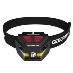 Gedore röd pannlampa - 260 lm - IP54 - Strålningsavstånd 49 m - Pris per styck