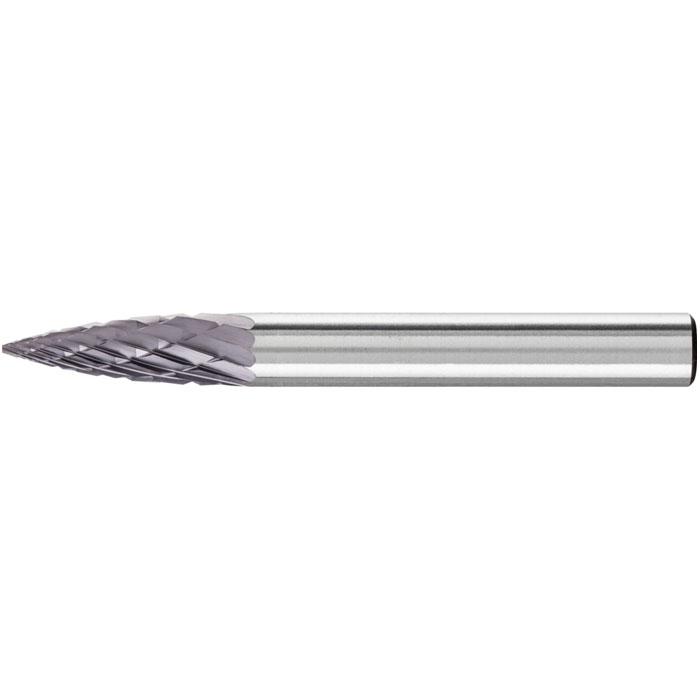 Frässtift - PFERD HICOAT® - Hartmetall - Schaft-Ø 6 mm - Spitzbogenform - für Eisen, Stahl