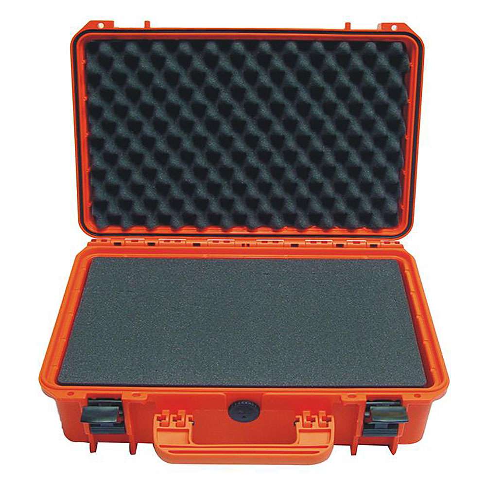 Koffer - Farbe orange - inkl. Schaumstoffeinlage - wasserdicht