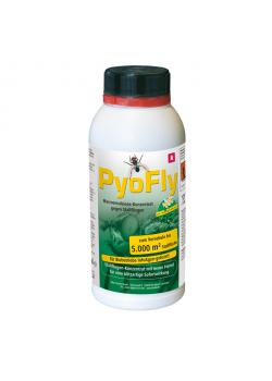 Stabilt fluekoncentrat PyoFly - innehåll 500 ml - aktiv ingrediens Chrysanthemum cinerariaefolium extrakt