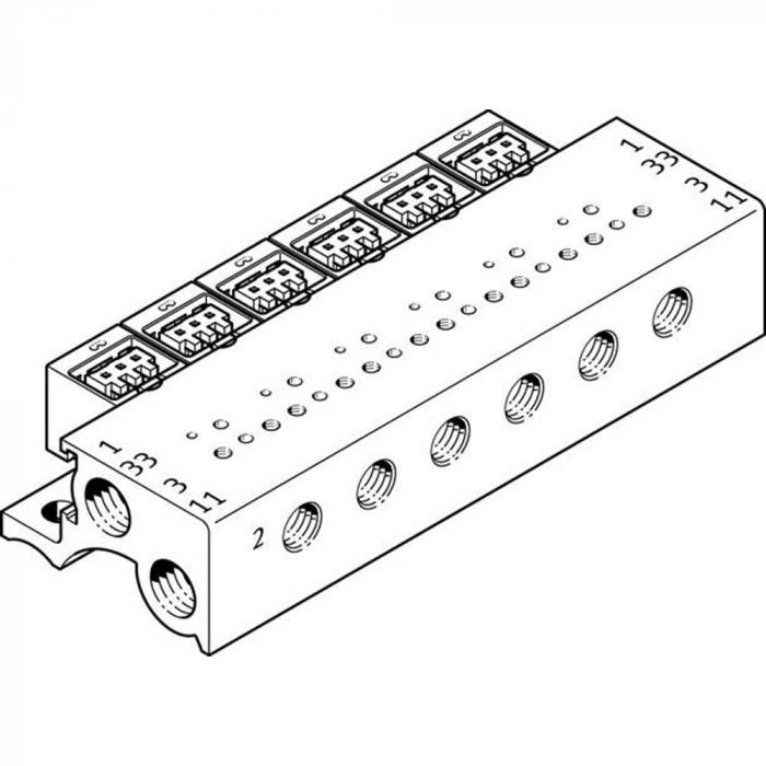 FESTO - batteriblok - til 2/2-vejs magnetventil eller til 3/2-vejs magnetventil - type MHA1 - pris pr.