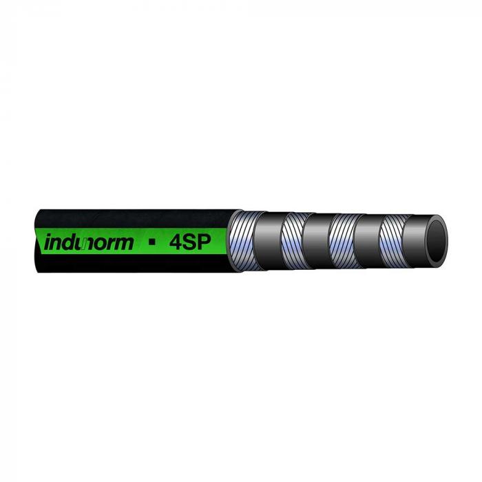 Spiral hose 4SP - rubber - DN 6 to 31 - max.outside Ø 17.9 to 50.8 mm - PN 210 to 450 - price per roll