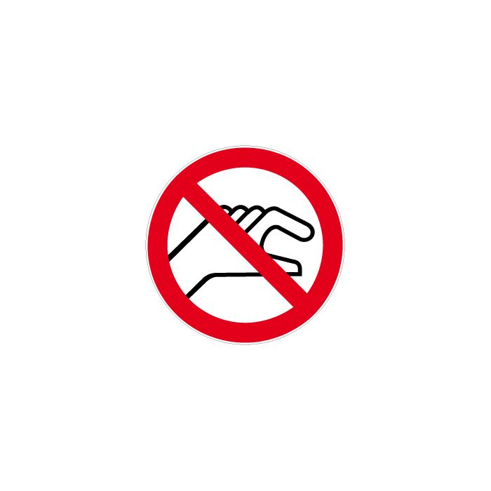 Segnale di divieto - "vietato immergere le mani" - diametro 5-40 cm