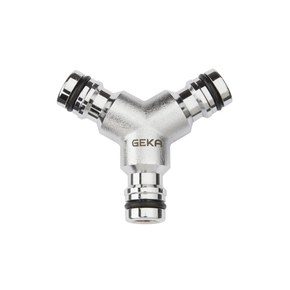 GEKA® plus Y-branch connector - plug-in system - chrome-plated brass - PU 5 pieces - price per PU