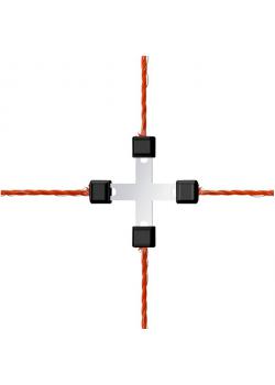 Connettore a croce Litzclip® - Ø 3 mm - zincato - confezione da 5 pezzi - Prezzo per confezione