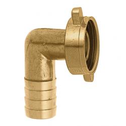 GEKA® 2/3 elbow hose fitting 90° - brass - female thread G1/2 to G3/4 on hose size 3/8 to 1/2" - price per piece