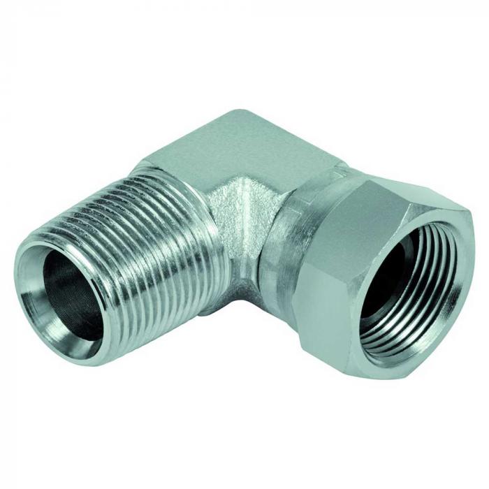 Coude à 90° Acier Inox 304 – Filetage Mâle/femelle 1/8" NPT – Pour Eau, Air, Gaz, Huile – Ruban PTFE Inclus – Raccord Industriel