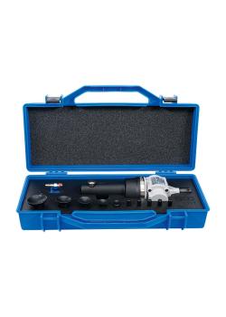 Compressed air valve lapper set - 13 pcs. - incl. 5 rubber adapters 16 to 45 mm - in practical case