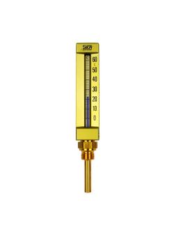 Maschinen-Thermometer HBZ - Messing - Anschlussgewinde 1/2" - gerade - Tauchrohrlänge 100 mm