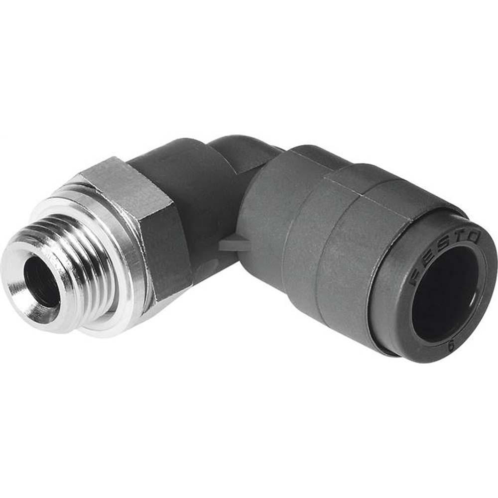 FESTO - QSL-VO - Push-in L-fitting - flame-retardant - PBT housing - male thread with external hex - nominal width 2.3 to 7.7 mm - PU 1/10 - price per PU