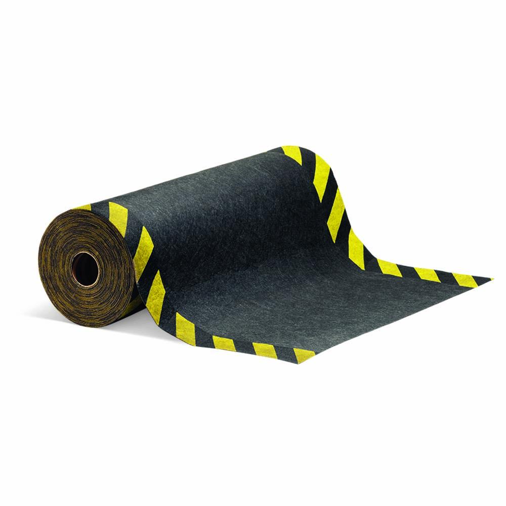 Tapis de sol PIG® Grippy® - avec bande de sécurité - 91 cm x 15,3 ou 30 m - absorbe 15 ou 30 l/rouleau - prix par rouleau