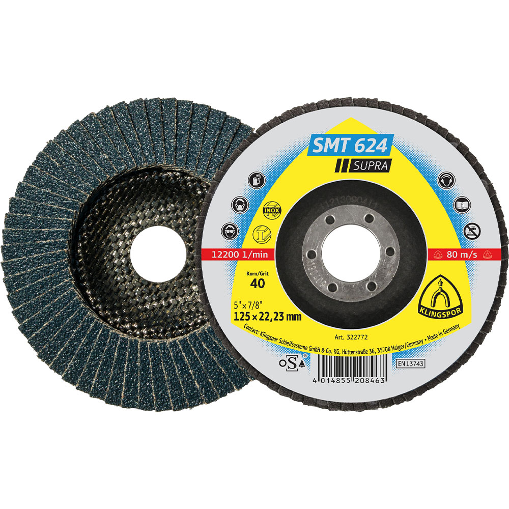 Flap Disc Convex 12 º - Glass Fabric Steel, Stainless Steel - K36 To K120 - Ø 10