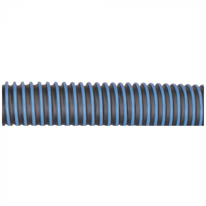 Abgasschlauch NTP - Thermoplast - außenliegende Wendel - schwarz/blau - Ø 75 bis 150 mm - Länge 5 bis 10 m - Preis per Rolle