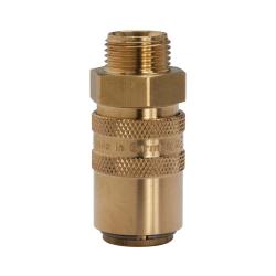 Temperature control coupling - brass/stainless steel - M16x1.5 straight to G 1/2 straight - Price per piece