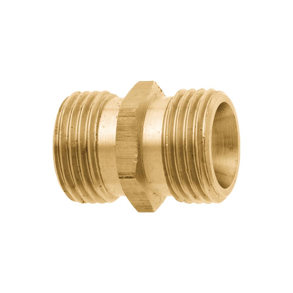 GEKA® plus gas welding threaded nipple - brass - 2 x AG G1/8 to G1/2 - Price per piece