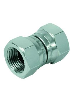 Double connector - chrome-plated steel - BSP internal thread G 1/8 "to G 2" to G 1/8 "to G 2"