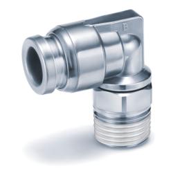 Screw-in angle with external thread KQG2L - stainless steel - hose Ø 3.2 to 16 mm - AG M5 or R 1/8" to R 1/2" - price per piece