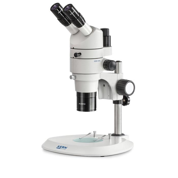 Microscope - trinoculaire - avec des optiques parallèles - 8 à 80 fois grossissement