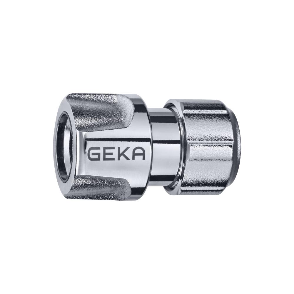 GEKA® plus - Schlauchstück - Stecksystem - Messing verchromt - Schlauchgröße 1/2" bis 3/4" - VE 1 Stück - Preis per Stück