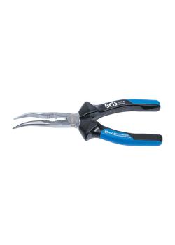 Telephone pliers - bent (45°) - with cutting edge - length 200 mm - chrome plated high gloss - Made in Germany