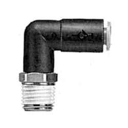 KCL-böjkoppling - mässing/PBT - med backventil - slangytterdiameter 4 till 12 mm - M- eller R-gänga - 10-pack - pris per styck