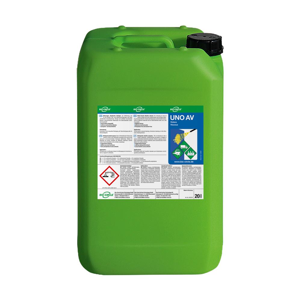 UNO AV - intensivrens - olie- og fedtfjerner - klar til brug og blandbar - plastbeholder eller tønde - 20 til 200 l - pris pr.