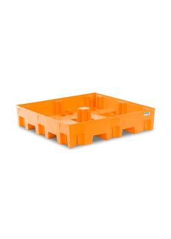 Collection tray base-line - polyethylene (PE) - 1235 x 1235 x 275 mm - for 4 barrels of 200 liters each
