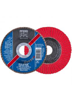 Flap disc - PFERD POLIFAN® - for steel / INOX - conical version CO-COOL - pack of 10 - price per pack