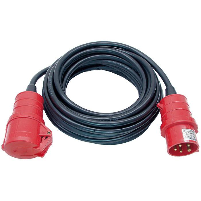 CEE câble d'extension IP 44 - 10-30 m - caoutchouc néoprène - noir