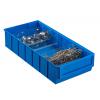 Caisse industrielle ProfiPlus ShelfBox 400B - dimensions extérieures (l x p x h) 183 x 400 x 81 mm - couleur bleu et rouge