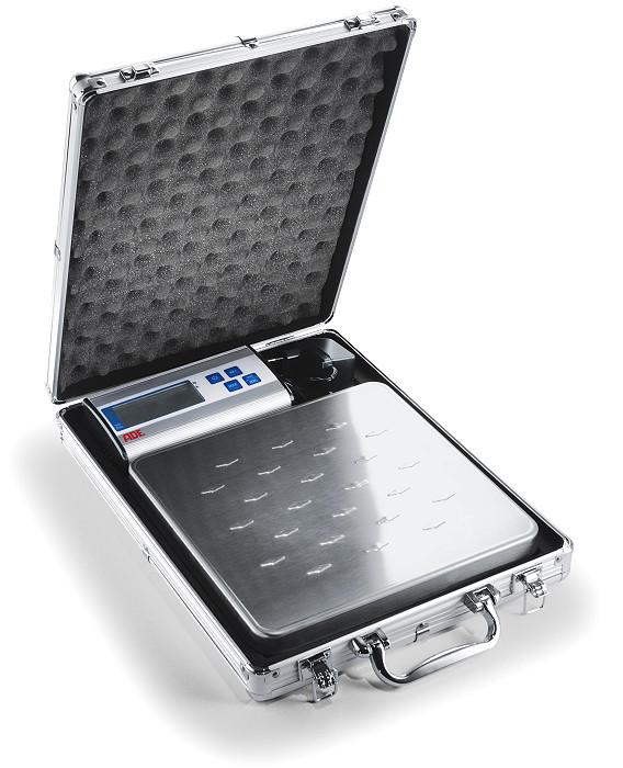 Paketwaage EPM - Edelstahl + Koffer - Meßbereich 120-150kg - mit Digitalanzeige