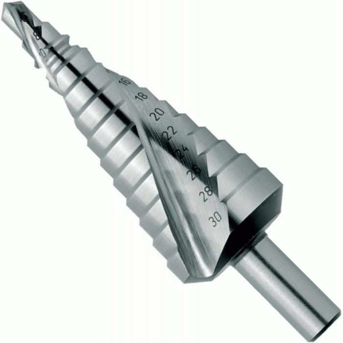 Step Drill - Drilling 4-40,5 mm - tyhjä - universal - spiraali uurrettu