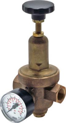 Pressure regulator - max 25 bar - control range 1.5 to 8 bar - brass - G 1/4"-2"