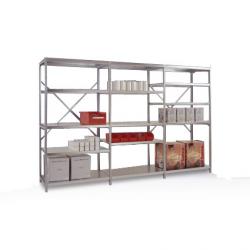 Storage Racks "Megaflex Standard" - Height 2,5m - 6 Timber Shelves - Shelf Width
