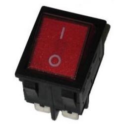 Lichtschalter Kunststoff, verbaut z.B. in SBC90-Versionen - An-Ausschalter rot mit Abdeckung