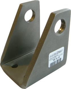 Drejebeslag 90° - gaffel - rustfrit stål 1.4401 - til ISO 6431 cylindre