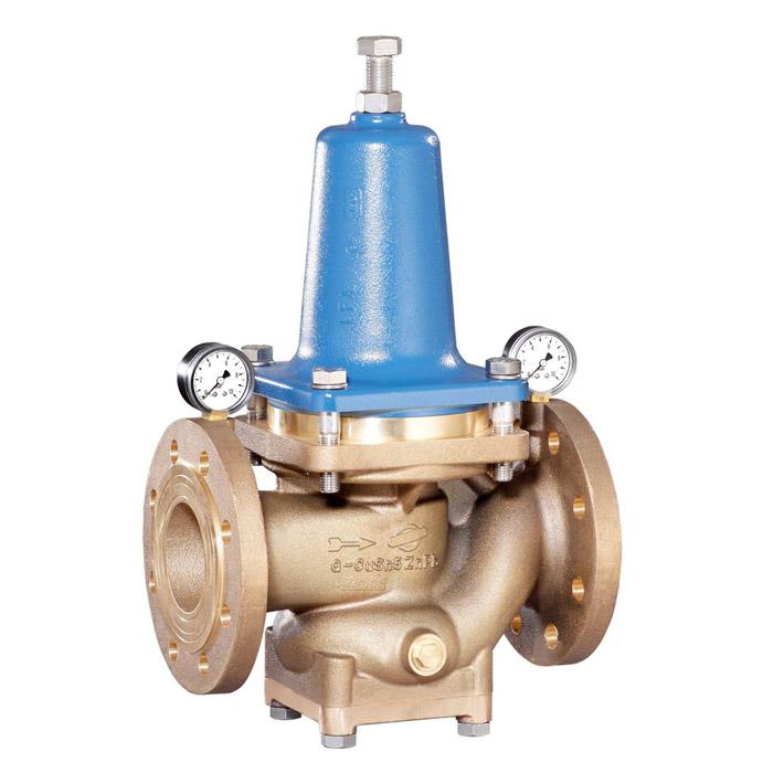 Pressure reducer for water and liquids - flange design - red brass - DN 15 to DN