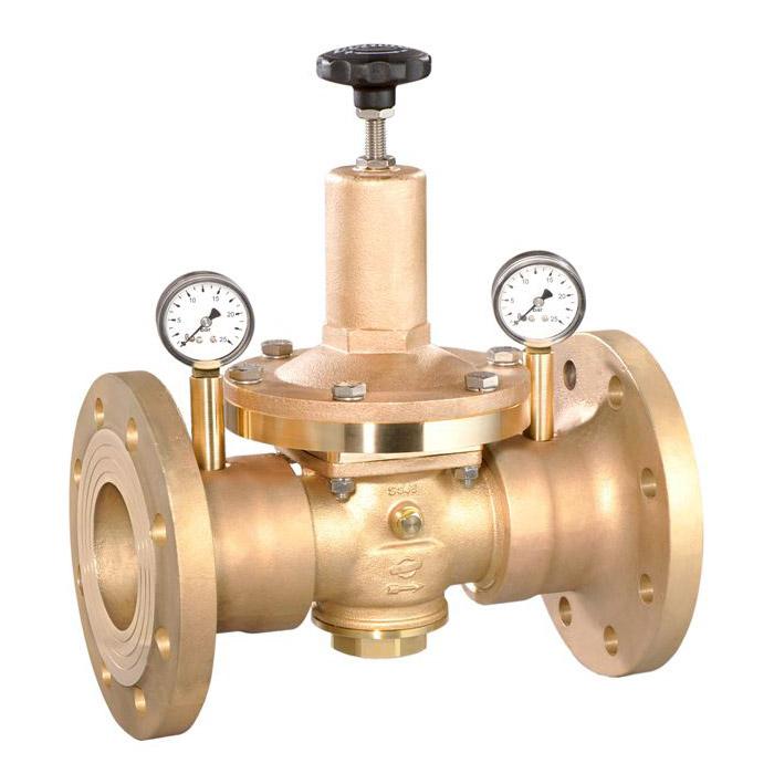 Régulateur de pression pour eau et liquides - à bride - fonte rouge - DN 15-125 - jusqu'à 25 bar