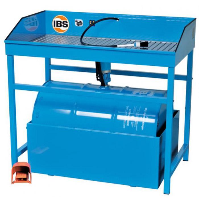 IBS Parts Cleaning Device Type M Max lifting capacity. 150 kg 200 l barrel