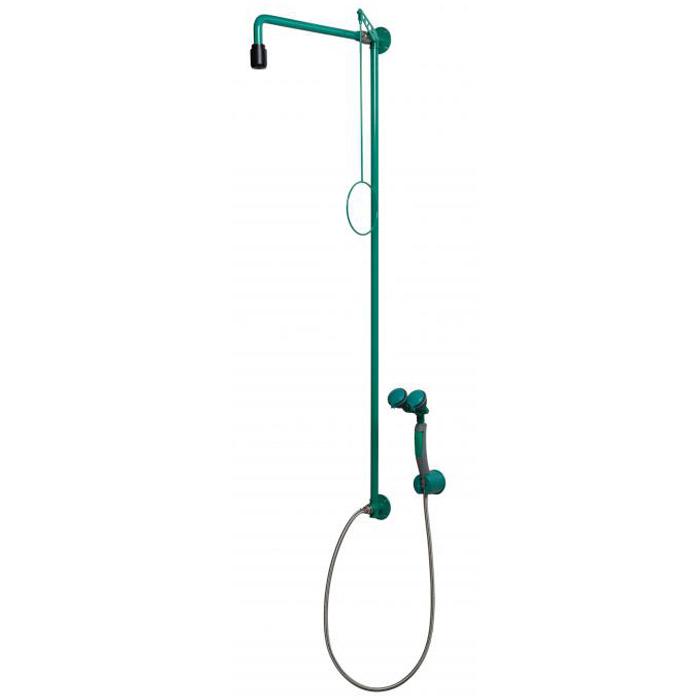 Body safety shower - incl. Hand-held eye shower - for exposed pipework