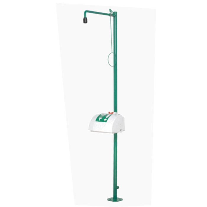 Safety Body Showers "B-SAFETY" - With Eye Shower, Lid And Bowl - Free Standing